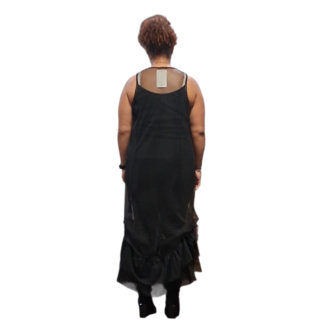 Petticoat jurk zwart tule