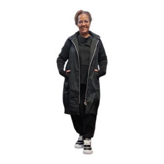 Kekoo tussenjas 'Livia' zwart