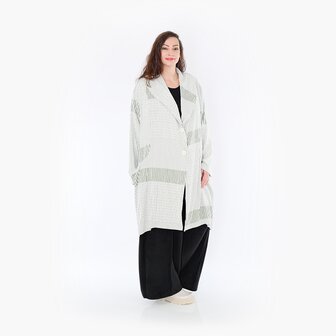 Mantel Frilla Gerippt-olijfgroen