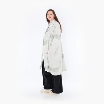 Mantel Frilla Gerippt-olijfgroen