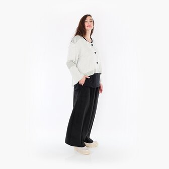 Jas -vest Frilla Geribbeld-olijfgroen