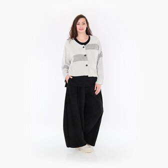 Jas-vest-Frilla-Geribbeld-blauw-ecru