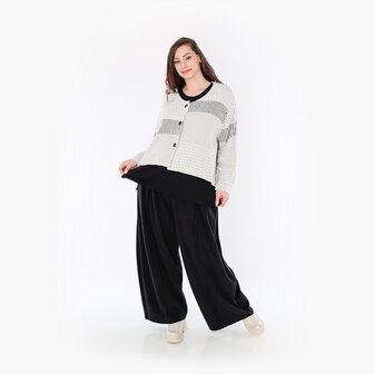 Jas-vest-Frilla-Geribbeld-blauw-ecru