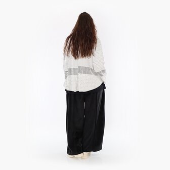 Jas-vest-Frilla-Geribbeld-blauw-ecru