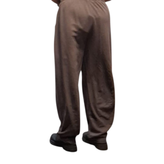 Wijde broek bruin 100% cotton