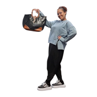 luxe bag zwart imitatieleder