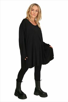 Tuniek zwart jersey zwart