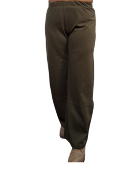Basic broek groen in rechte vorm 