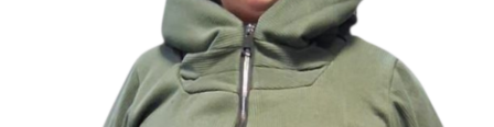 Korte tussenjas groen met capuchon ribfluweel/corduroy