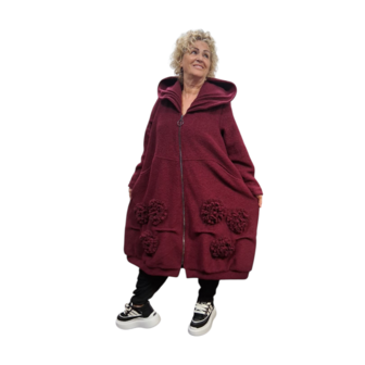 Winterjas -mantel rood