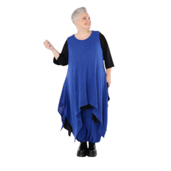 Mouwloze top Enora in A-vorm van fijne rayon kwaliteit blauw