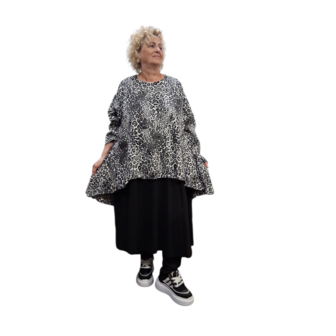 Jurk Zima zwart print