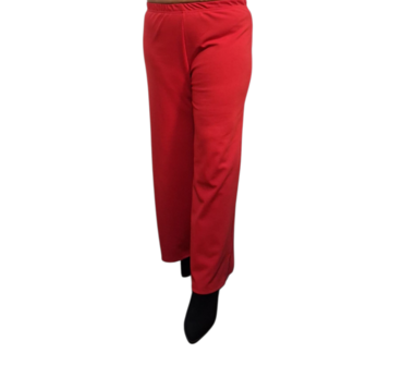 Basic broek rood in rechte vorm 7/8ste lengte