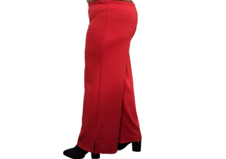 Basic broek rood in rechte vorm 7/8ste lengte