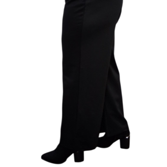Basic broek zwart  in rechte vorm 7/8ste lengte