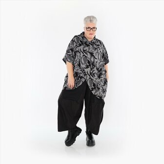 Shirt/omslagdoek Ravena grijs print