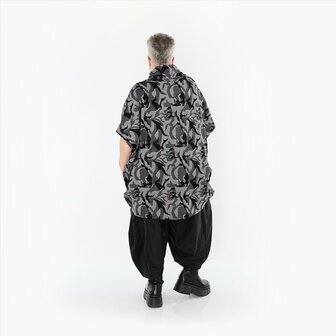 Shirt/omslagdoek Ravena grijs print