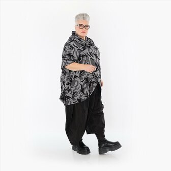 Shirt/omslagdoek Ravena grijs print