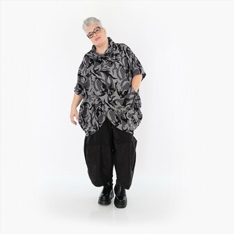 Shirt/omslagdoek Ravena grijs print