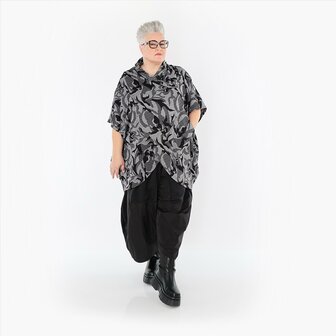 Shirt/omslagdoek Ravena grijs print