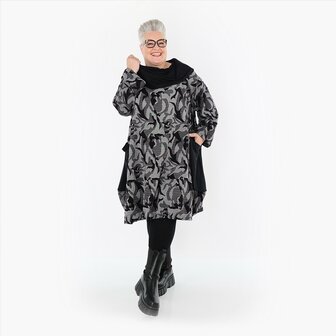 Ballonjurk/tuniek Ravena grijs print
