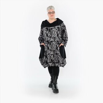 Ballonjurk/tuniek Ravena grijs print