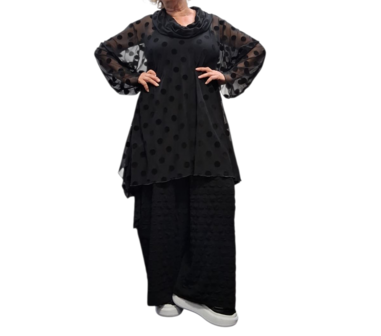 Tuniek Sophia zwart voile