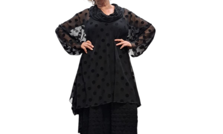 Tuniek Sophia zwart voile