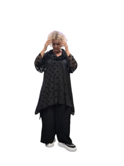 Tuniek Sophia zwart voile
