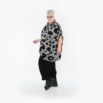 Shirt/omslagdoek Athena zwart wit