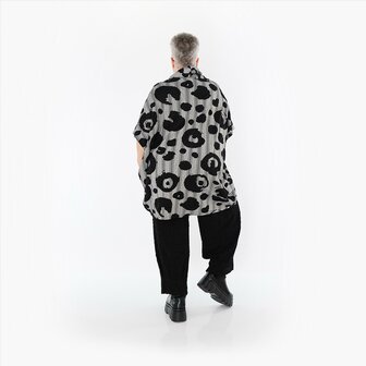 Shirt/omslagdoek Athena zwart wit