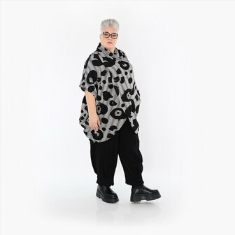 Shirt/omslagdoek Athena zwart wit