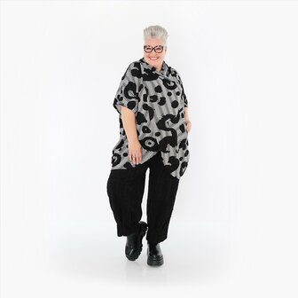 Shirt/omslagdoek Athena zwart wit