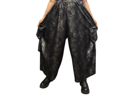 Broek Wild Soul zwart/zilvergrijs