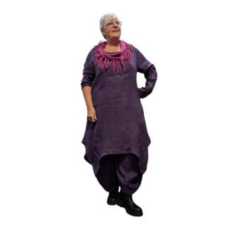 Lange-tuniek-A-lijn-purple 100%-linnen