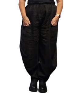 Ballonbroek zwart 100% linnen
