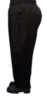 Wijde broek zwart 100% linnen