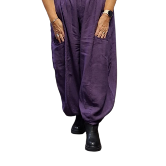 Ballonbroek purple 100% linnen