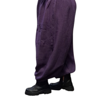 Ballonbroek purple 100% linnen