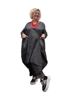 Ballonjurk antraciet stonewashed