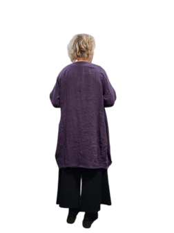Ballon-tuniek-A-lijn-purple100%-linnen