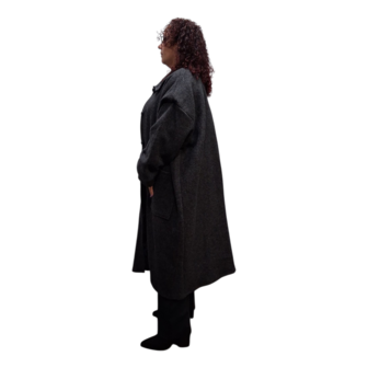 Mantel / jas Laine , effen antraciet