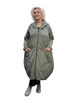 Lange tussen ballonjas groen