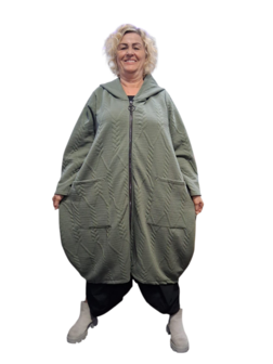 Lange tussen ballonjas groen