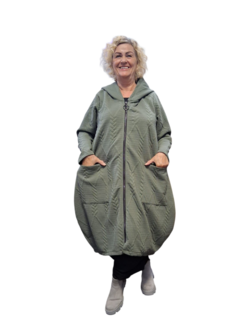 Lange tussen ballonjas groen