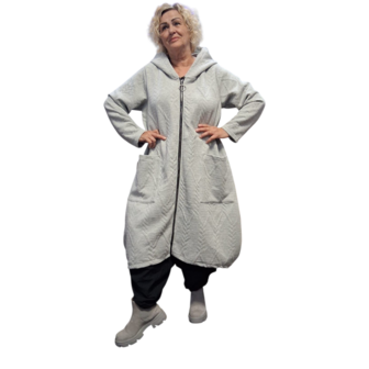 Lange tussen ballonjas grijs