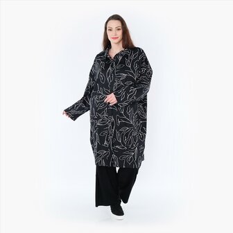 Overgangsjas  Tulip plain  in rechte vorm gemaakt van zachte popeline kwaliteit