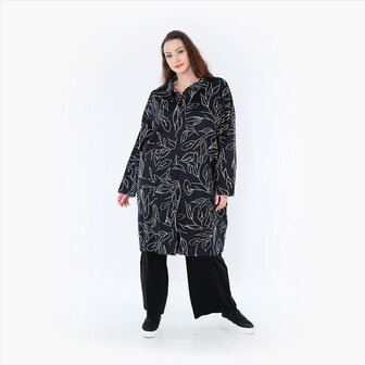 Overgangsjas  Tulip plain  in rechte vorm gemaakt van zachte popeline kwaliteit