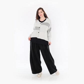 Jas-vest-Frilla-Geribbeld-blauw-ecru