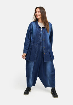 Blouse-jas van premium denim `Indiga` stretch